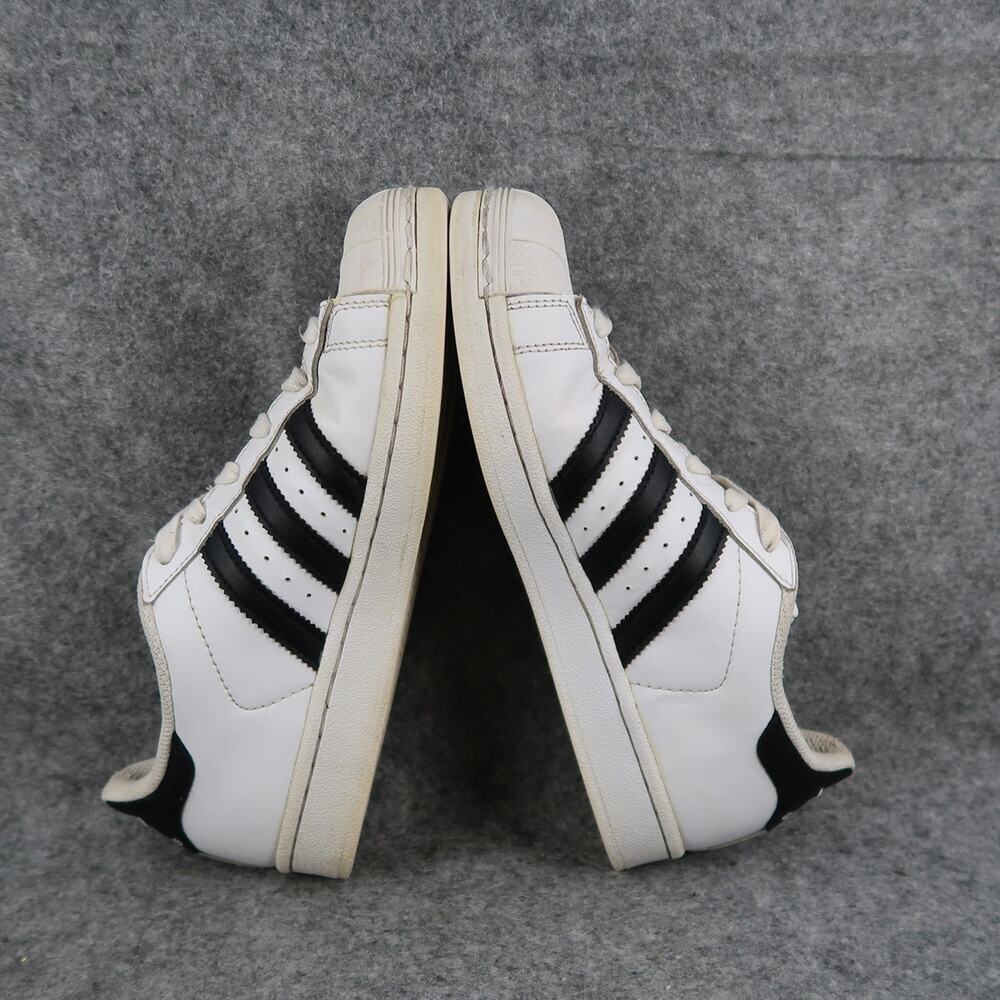 Adidas Shoes Kids 5 Sneakers Superstar Casual Lifestyle White Black Lace Up Low - Picture 10 of 13
